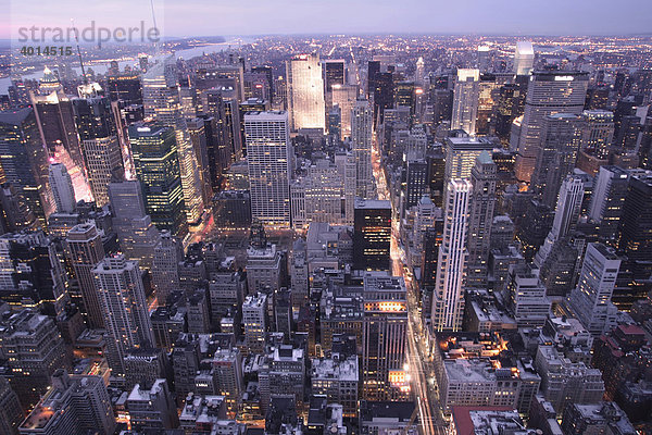 Panoramablick vom Empire State Building  Manhattan  New York City  USA