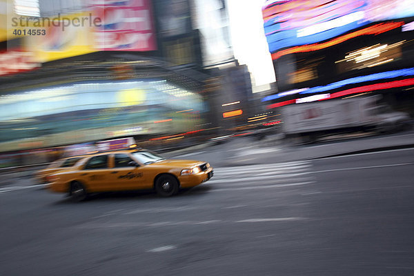 Yellow Cab Taxi  Manhattan  New York City  USA  Vereinigte Staaten von Amerika