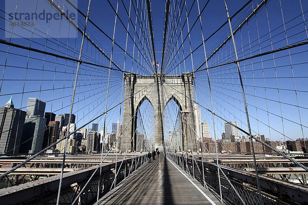 Brooklyn Bridge  Lower Manhattan  New York City  NYC  USA  Vereinigte Staaten von Amerika
