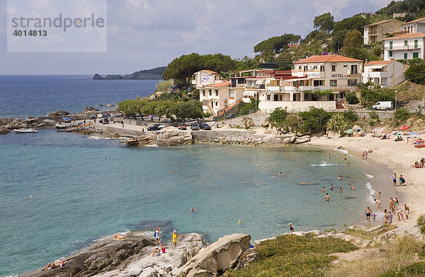 Bucht  Strand  Seccheto  Insel Elba  Toskana  Italien