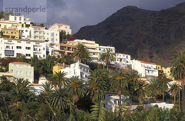 Blick auf La Calera  Valle Gran Rey  La Gomera  Kanarische Inseln  Spanien  Europa