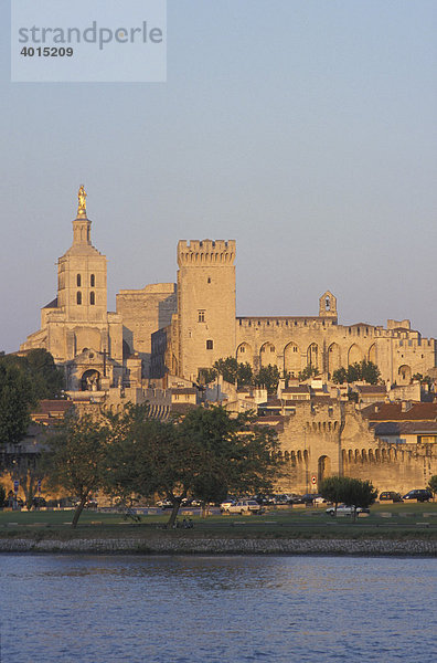 Papstpalast  Rhone  Avignon  Provence  Frankreich  Europa