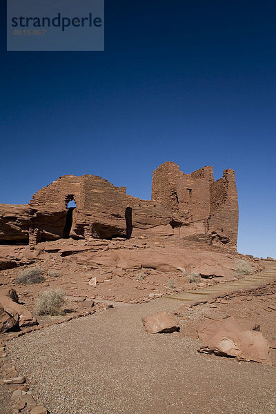 Die Wukoki Pueblo Ruinen  Wupatki National Monument  Arizona  USA
