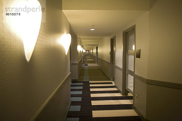 Ein Korridor im Hotel des Greektown Kasinos  Detroit  Michigan  USA