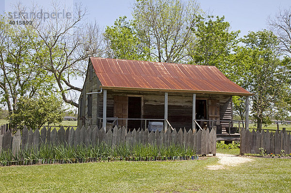 Sklavenunterkünfte der restaurierten Laura Plantage  Vacherie  Louisiana  USA  Nordamerika