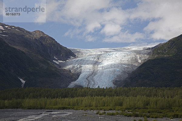 Exit Glacier Gletscher im Kenai Fjords National Park  Seward  Alaska  USA