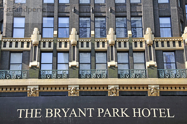 Das vier Sterne Bryant Park Hotel  Bryant Park  Manhattan  New York City  USA