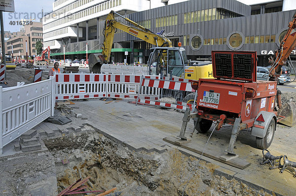 Baustelle in der Kampstraße  Innenstadt von Dortmund  Nordrhein-Westfalen  Deutschland  Europa