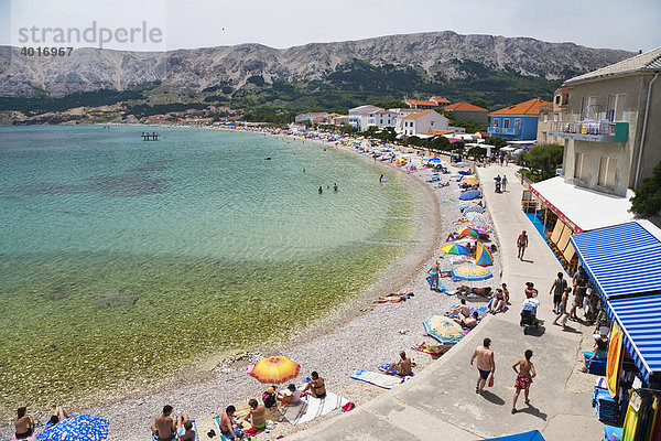 Bucht von Baska  Insel Krk  Kroatien  Adria  Mittelmeer  Europa