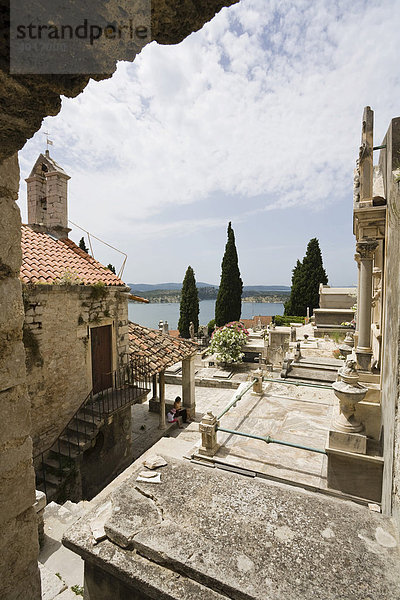 Friedhof von Sibenik  Dalmatien  Kroatien  Europa