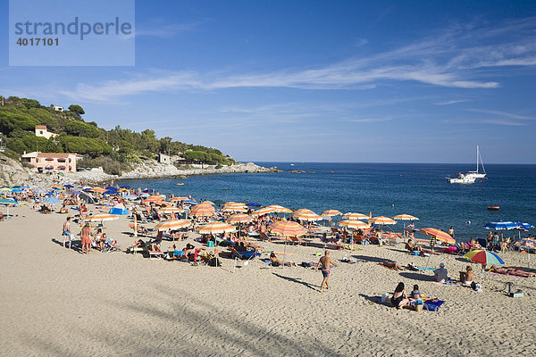 Strand von Seccheto  Elba  Toskana  Italien  Mittelmeer  Europa