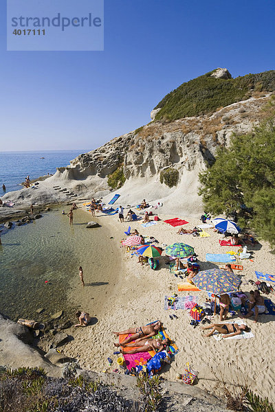 Strand bei Sant'Andrea  Elba  Toskana  Italien  Mittelmeer  Europa