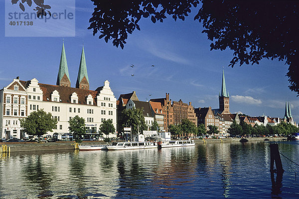 An der Untertrave  Altstadt  Lübeck  Schleswig-Holstein  Deutschland  Europa