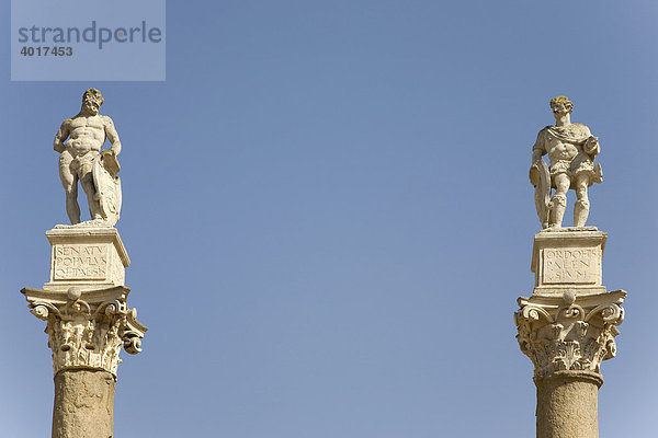 Hercules-Säulen  Alameda de Hercules  Sevilla  Andalusien  Spanien  Europa