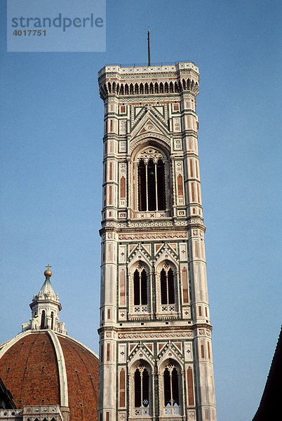 Glockenturm von Giotto  Dom Santa Maria del Fiore  Florenz  Toskana  Italien