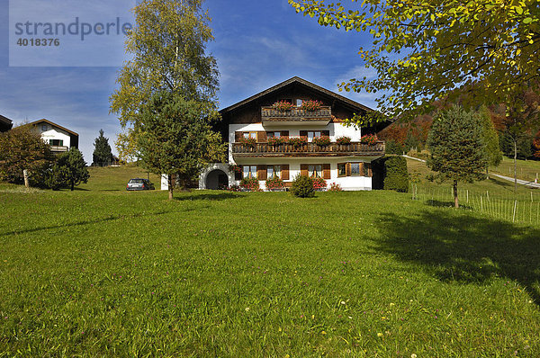 Haus in Wallgau  Bayern  Deutschland  Europa