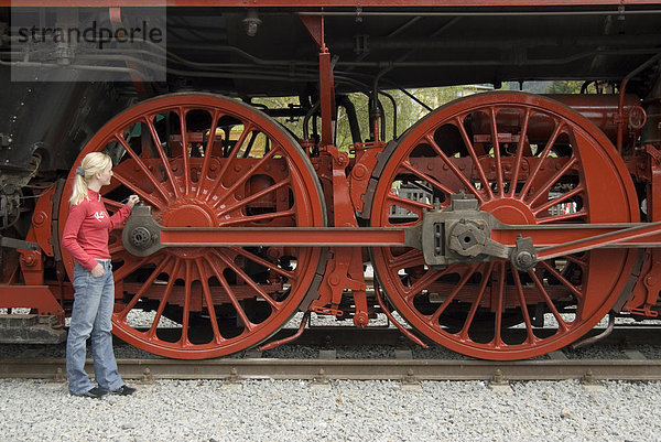 Antriebsräder einer Dampflokomotive  Ampflwang  Oberösterreich  Österreich  Europa