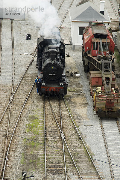 Dampflokomotive  Ampflwang  Oberösterreich  Österreich  Europa