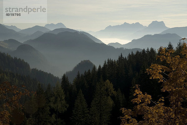 Herbststimmung über dem Nationalpark Gesäuse  Steiermark  Österreich  Europa
