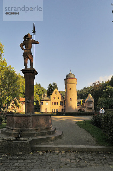 Wasserschloss Mespelbrunn  Spessart  Franken  Bayern  Deutschland  Europa