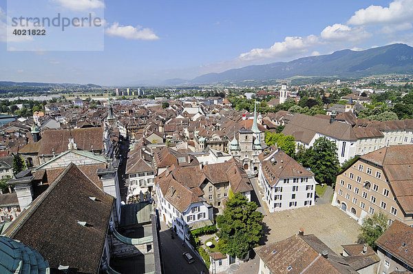 Stadtübersicht  Altstadt  Solothurn  Schweiz  Europa