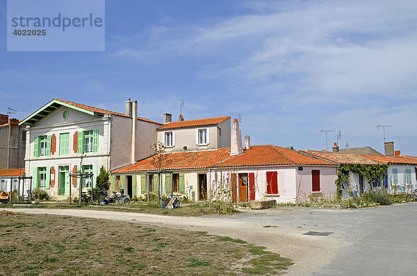 Häuser  Siedlung  Insel Ile d'Aix  Poitou Charentes  Frankreich  Europa