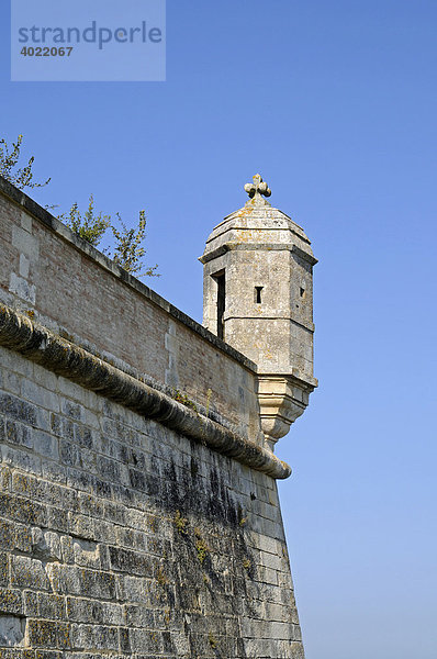 Wachturm  Befestigungsanlage  Festungsstadt  Zitadelle  Brouage  Rochefort  Poitou Charentes  Frankreich  Europa