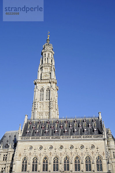 Belfried  Beffroi  Glockenturm  Wachturm  Rathaus  Arras  Nord Pas de Calais  Frankreich  Europa