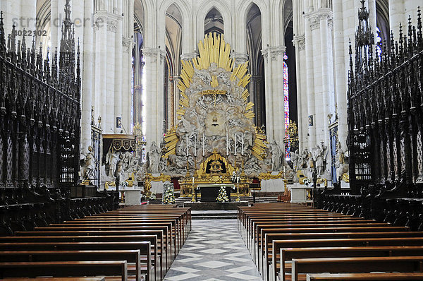 Chor  Altar  Kathedrale Notre Dame  Amiens  Picardie  Frankreich  Europa