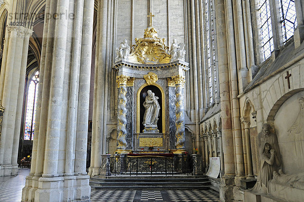 Kapelle  Innenraum  Kathedrale Notre Dame  Amiens  Picardie  Frankreich  Europa