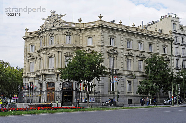 Casa de America  Linares Palast  Plaza de Cibeles  Madrid  Spanien  Europa