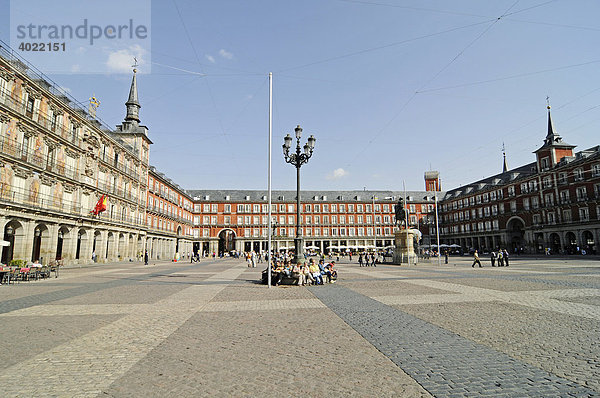 Plaza Mayor  Platz  Bauwerke  Madrid  Spanien  Europa