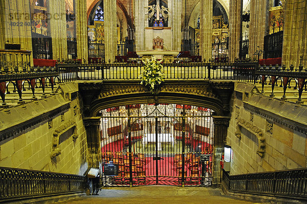Krypta  Sarkophag  La Catedral  Kathedrale  Santa Eulalia  Placa de la Seu  Barcelona  Katalonien  Spanien  Europa