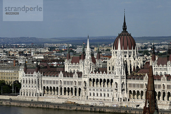 Parlamentsgebäude  Budapest  Ungarn  Europa