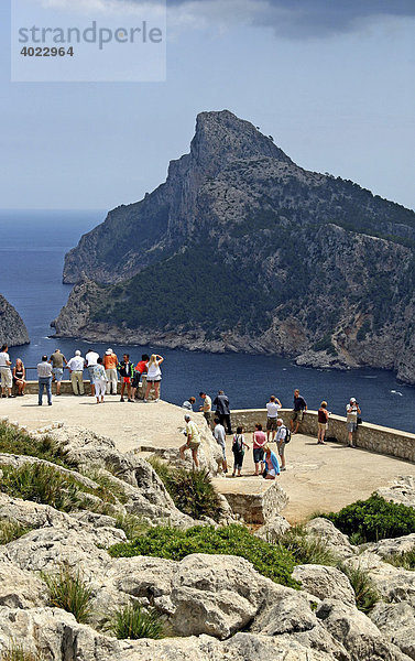 Aussichtsterrasse  Cap Formentor  Mallorca  Balearen  Spanien  Europa