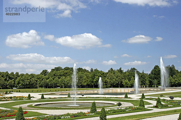 Hofgarten  Neues Schloss Schleißheim  Oberschleißheim bei München  Oberbayern  Bayern  Deutschland  Europa