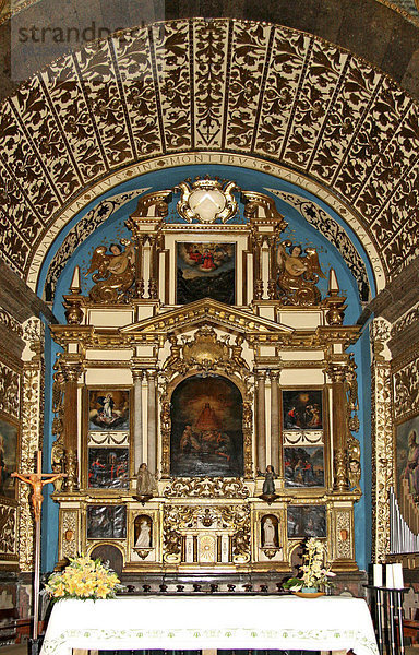 Altar  Kloster Lluc  El Santuari de Lluc  Wallfahrtskirche  Escorca  Mallorca  Balearen  Spanien  Europa