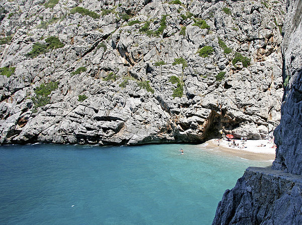 Naturstrand  Cala de Sa Calobra  Naturschutzgebiet  Mallorca  Balearen  Spanien  Europa