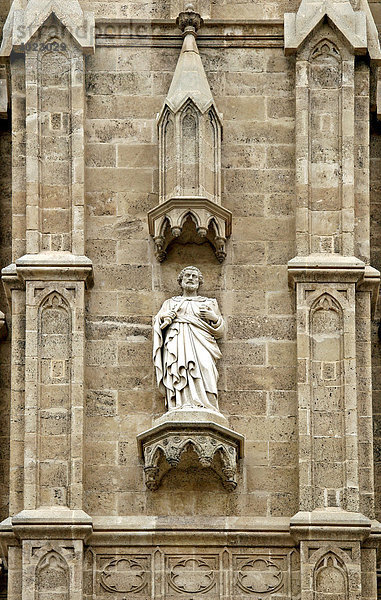 Skulptur am Hauptportal  Kathedrale La Seu  Palma de Mallorca  Mallorca  Balearen  Spanien  Europa