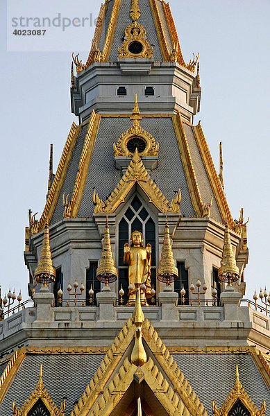 Wat Sothon Wararam Woravihan  buddhistische Tempelanlage  Chachoengsao  nahe Bangkok  Thailand  Asien