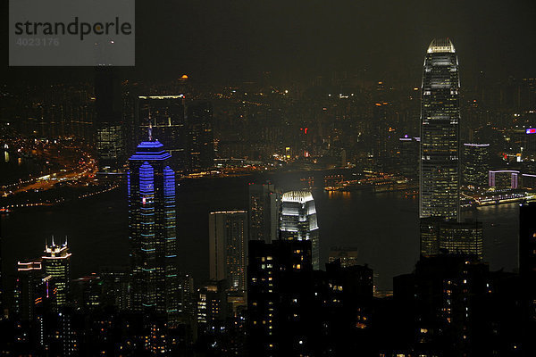 Aussicht von Victoria Peak  Hongkong  China  Asien