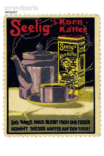 Reklamemarke  Seelig's Korn-Kaffee