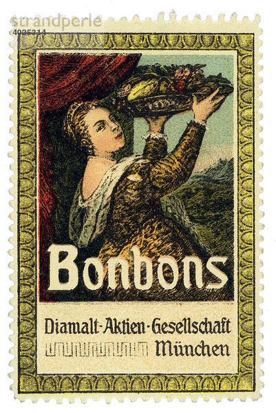 Reklamemarke  Bonbons  Diamalt-Aktien-Gesellschaft München