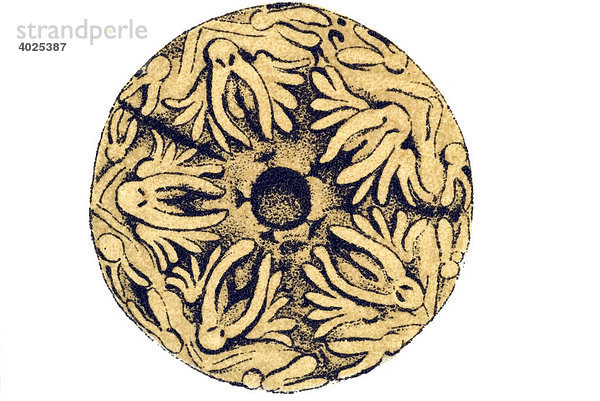 Historische Illustration  Seestern (Asteroidea)  Tafel 40  Ernst Haeckel  Kunstformen der Natur