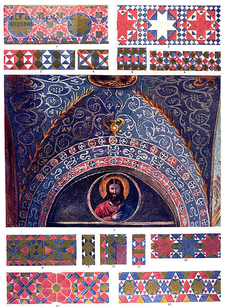 Altbyzantinisches Glasmosaik  Das Mittelalter  Das byzantinische Ornament