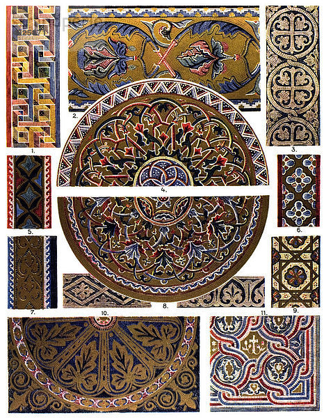 Byzantinische Glasmosaiken  Das Mittelalter  Das byzantinische Ornament