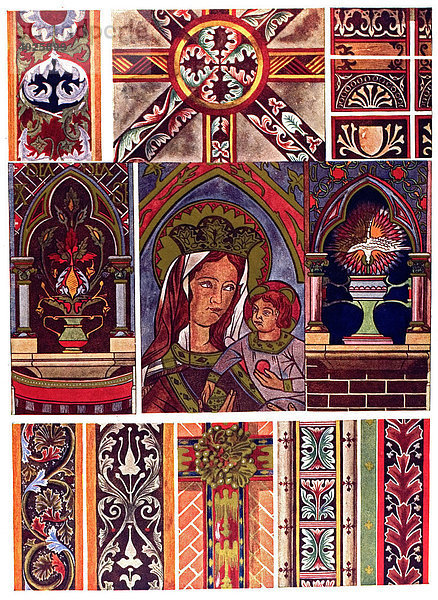 Gotische Wandmalereien  Das Mittelalter  Das mittelalterliche Ornament in Frankreich