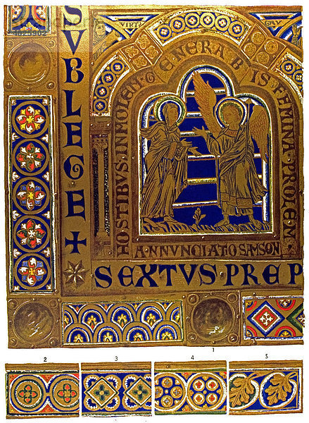 Zellenemail vom Verduner Altar  Das Mittelalter  Das mittelalterliche Ornament in Frankreich  Drexler und Strommer  Der Verduner Altar