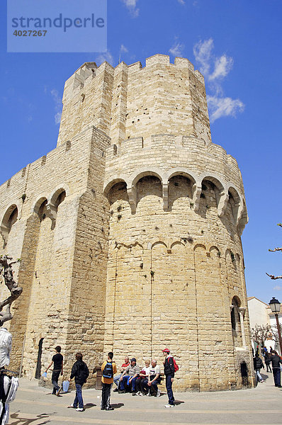 Wallfahrtskirche  Les Saintes-Maries-de-la-Mer  Camargue  Bouches-du-Rhone  Provence-Alpes-Cote d'Azur  Südfrankreich  Frankreich  Europa