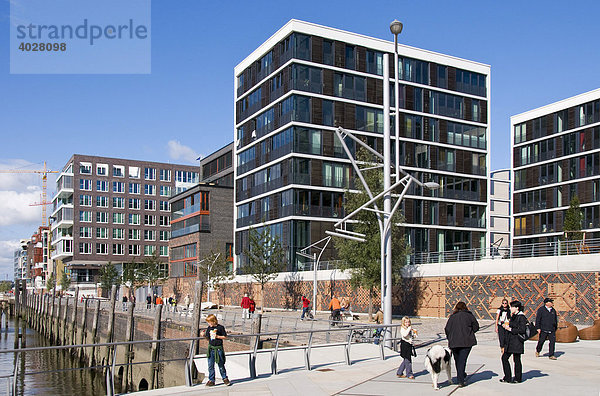 Neue Büro- und Wohngebäude am Kaiserkai  Hafencity  Hafen City  Hamburg  Deutschland  Europa